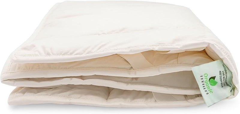 OrganicTextiles Australian Wool Crib Mattress Pad (Mini Sleeper, 18x31)(Flat),GOTS Certified,Safe Healthy Sleeping Environment,Machine Washable,Soft and Breathable,for Toddler’s,Babies,Boys,Girls - Image 2